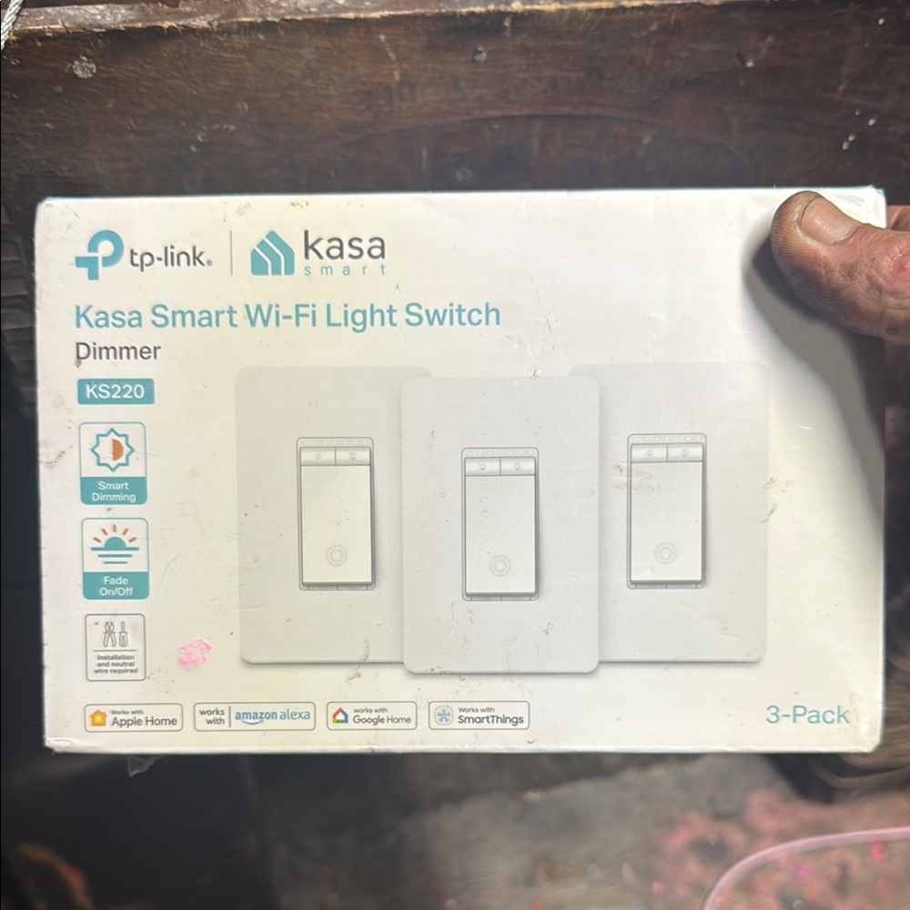 TP-Link Kasa Smart Wi-Fi Light Switch Dimmer 3-Pack